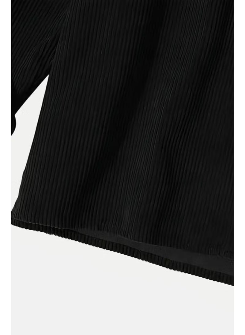 Cool Tarz Men's Oversize Shirt Collar Velvet Long Sleeve Winter Shirt - Image 2